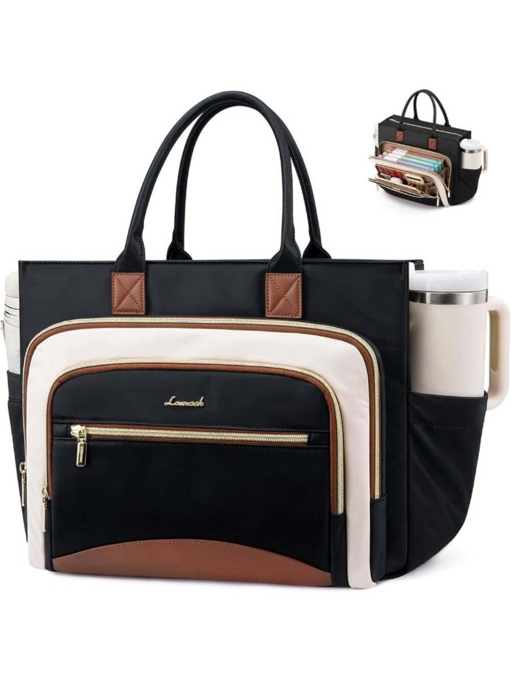 Stylish Work Tote Bag for Women | Laptop & File Organizer | Perfect Teacher Bag